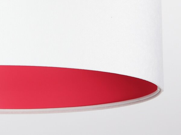 Suspension Blanc Rose Tissu rond Table à manger Rétro