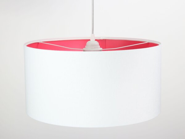 Suspension Blanc Rose Tissu rond Table à manger Rétro