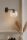 Wandlampe Glasschirm Metall Schwarz E27 B:15 cm Retro