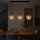 Pendelleuchte Glas Metall Schwarz 3-flammig E27 L:60 cm