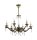 Lustre en laiton antique cristal TERRI Lampe