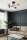 Deckenleuchte 4-flammig Glas Metall Schwarz E27 L:70 cm