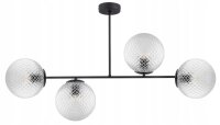 Deckenleuchte 4-flammig Metall Glas E27 L:15 cm Retro