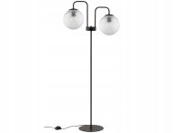 Stehleuchte Glas Metall Schwarz 2-flammig E27 150 cm