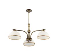 Plafonnier SARAI verre m&eacute;tal &Oslash;68cm 3xE27 Lampe