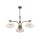 Plafonnier SARAI verre m&eacute;tal &Oslash;68cm 3xE27 Lampe
