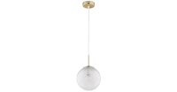 Pendelleuchte Retro Glas Metall Gold E27 B:20 cm Retro