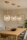 Pendelleuchte Retro Glas Metall Gold E27 B:20 cm Retro