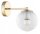 Wandlampe Retro Schirm Glas Metall Gold E27 T:20 cm