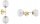 Wandlampe Up Down Retro Glas Metall Gold E27 H:40 cm