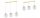 Pendelleuchte 3-flammig Glas Metall Gold E27 60 cm