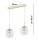 Pendelleuchte 2-flammig Glas Metall Gold E27 40 cm