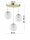 Pendelleuchte 3-flammig Gold Metall Glas E27 B:30 cm