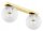 Deckenlampe 2-flammig Glas Metall Gold E27 40 cm Retro