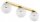 Deckenleuchte 3-flammig Glas Metall Gold E27 L:60 cm