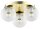 Deckenlampe Glas Metall Gold E27 Ø30 cm 3-flammig Retro