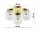 Deckenlampe Glas Metall Gold E27 Ø30 cm 3-flammig Retro