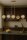 Pendelleuchte 6-flammig Glas Metall Gold E27 90 cm