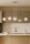 Pendelleuchte 6-flammig Glas Metall Gold E27 90 cm