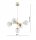 Pendelleuchte Glas Metall Gold 5-flammig E27 L:60 cm