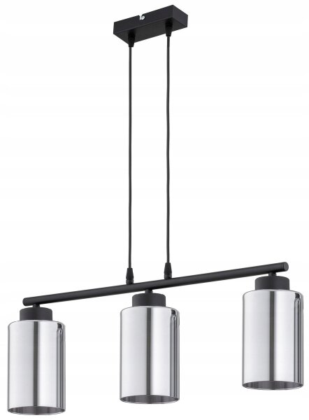 Hängelampe 3-flammig Silber Metall E27 L:10 cm Modern