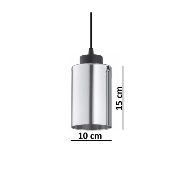 Deckenleuchte 3-flammig Silber E27 L:60 cm Modern