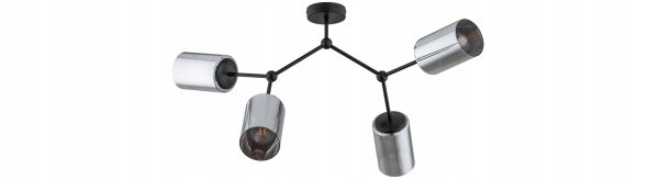 Deckenleuchte 4-flammig Silber E27 L:80 cm Modern