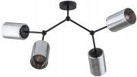 Deckenleuchte 4-flammig Silber E27 L:80 cm Modern