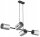 Pendelleuchte 4-flammig Silber E27 L:85 cm Modern