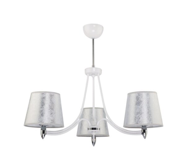 Lampe de plafond ESMERALDA en blanc argent E27 Table de salle à manger