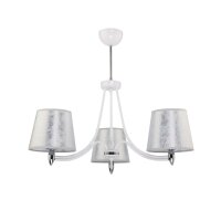 Lampe de plafond ESMERALDA en blanc argent E27 Table de...