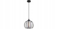 Pendelleuchte Glas Metall Draht Schwarz E27 B:18 cm