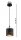 Pendelleuchte Metall Schwarz Gold E27 B:10 cm Modern