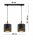 Pendelleuchte 2-flammig Schwarz Gold Metall E27 L:40 cm
