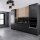 Deckenleuchte 3-flammig Schwarz Gold E27 B:30 cm Metall
