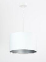 Lampe &agrave; suspendre ROSIE Blanc Argent R&eacute;tro...