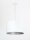 Lampe à suspendre ROSIE Blanc Argent Rétro ronde Table à manger