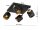 Deckenspot flexibel 4-flammig Schwarz Gold E27 L:30 cm