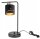 Tischlampe Schwarz Gold Metall E27 H:38 cm Modern edel