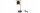 Tischlampe Schwarz Gold Metall E27 H:38 cm Modern edel