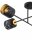 Deckenlampe 6-flammig Schwarz Gold E27 B:70 cm Modern