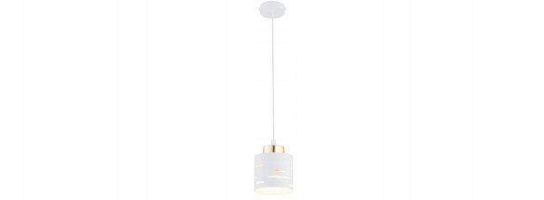 Pendelleuchte Weiß Gold E27 B:10 cm Modern dekorativ