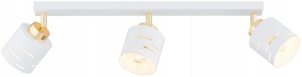 Deckenspot verstellbar Weiß Gold E27 L:60 cm Modern