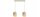 Pendelleuchte 2-flammig Beige Gold Metall E27 L:40 cm