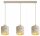 Pendelleuchte Metall Beige Gold 3-flammig E27 L:60 cm