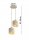Pendelleuchte 2-flammig Beige Gold Metall E27 B:12 cm