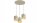 Pendelleuchte Beige Gold 3-flammig E27 B:30 cm Metall