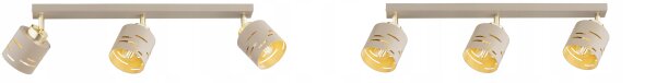 Deckenspot schwenkbar Beige Gold E27 L:60 cm Modern