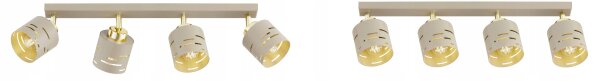 Deckenspot verstellbar Beige Gold E27 L:60 cm Modern