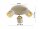 Deckenspot verstellbar 3-flammig Beige Gold E27 Ø30 cm